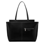 Miraggio Linda 16 Inch Laptop Tote Bag For Women Office Use | Office Tote Bag With Zipper Closure | Stylish Totes (Black)