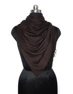 Chandwasia Linen Rayon Scarf for Men & Women | Lightweight Viscose Fabric Stole, Shawl & Wrap | Soft & Breathable | All-Season Summer & Winter Wear (Brown)