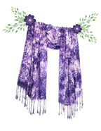 Chandwasia Rayon Shades Shibori Pattern Scarf, Scarves, Viscose Fabric Stole & Shawl Design for Men & Women for Summer & Winters
