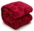 BENAVJI Mink Floral Embossed Super Soft AC Bed Velvet for Winter Blanket (Single, Maroon) Kafalo