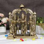 ARTVARKO™ Ram Darbar Statue Shree Ram Ji Sita Laxman Hanuman Brass Idol Murti for Home Office Mandir Temple Puja Gift Height 11 Inches