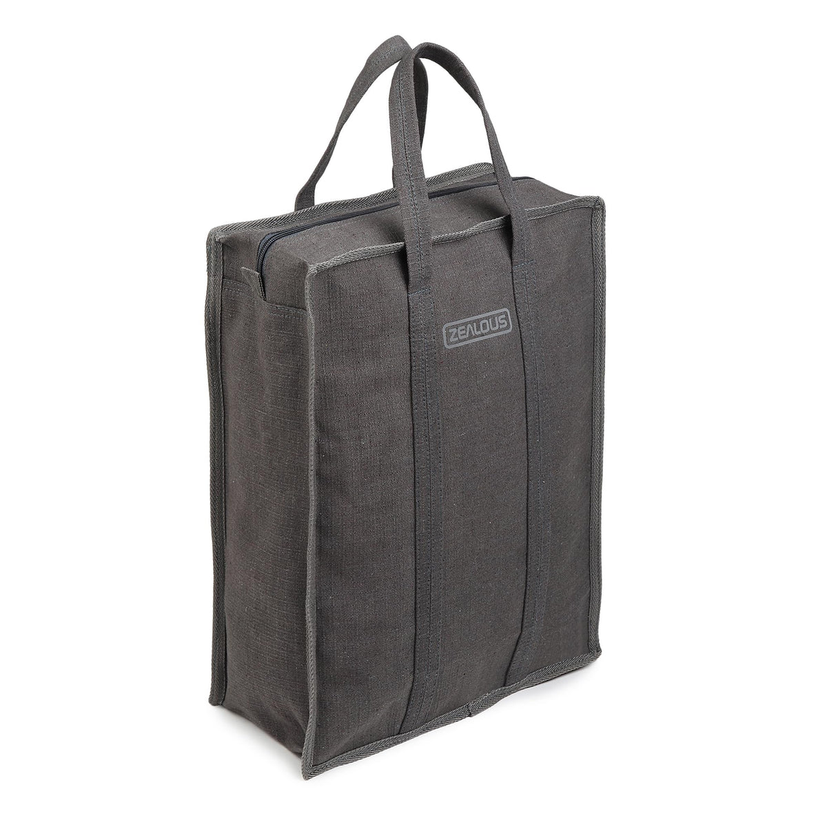 ZEALOUS Heavy Duty Cotton-Polyester Shopping Bag with Reinforced Handles. (L)