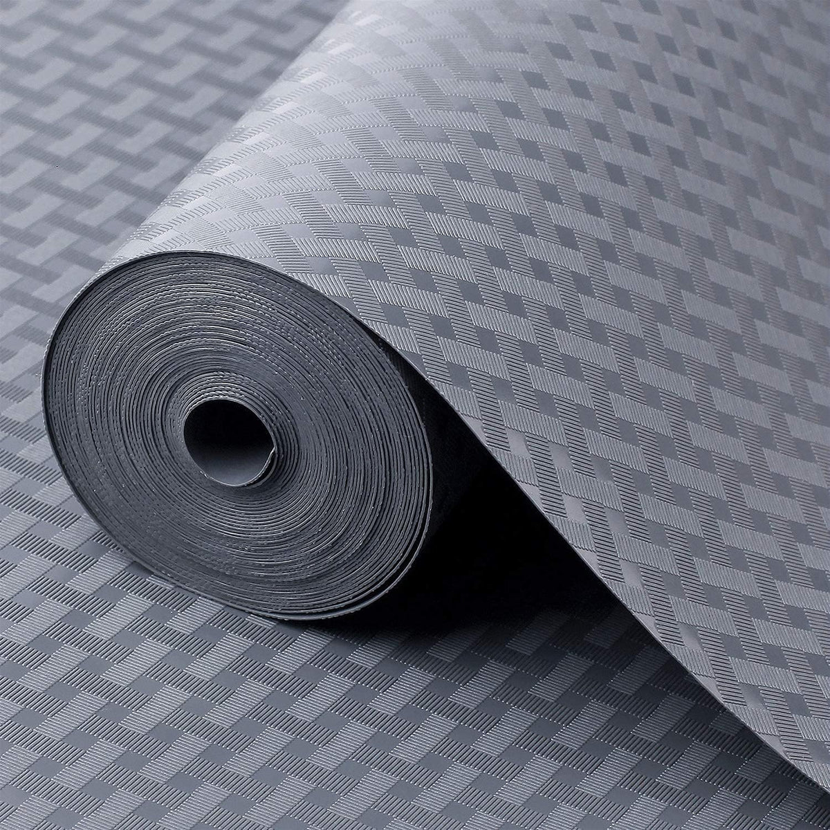 JD FRESH 5 Meters EVA Food Grade Fridge Mats/Anti Slip Mat for Kitchen/Washable Shelf Liner Roll Sheet for Wardrobe/Dining Table/Drawer Mat Roll/Refrigerator Mats (Diamond Texture,Grey) Kafalo