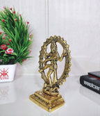 KridayKraft Shiva Idol Metal Statue for Home Decor,Gold Plated Dancing Shiva Natraja/Natrajan (Mahakal Murti) Murti Showpiece Figurine Decorative & Gifts Article...