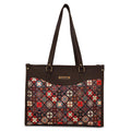 LEGAL BRIBE Printed Tote Bag (Red and Brown)
