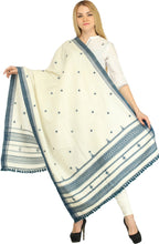 Exotic India Women's Shawl (SHY72-winter-white_Winter White_FS)