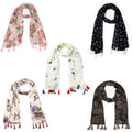 SAHIL SCARF Premium Multicolor Scarf Lightweight & Comfortable for All Seasons Combo of 5 (180x55cm)