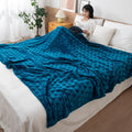 HOKIPO Fleece AC Blanket Double Bed Queen, 200X230 cm / 6.5X7.5 Feet, Teal (AR-4919-TEAL) Kafalo