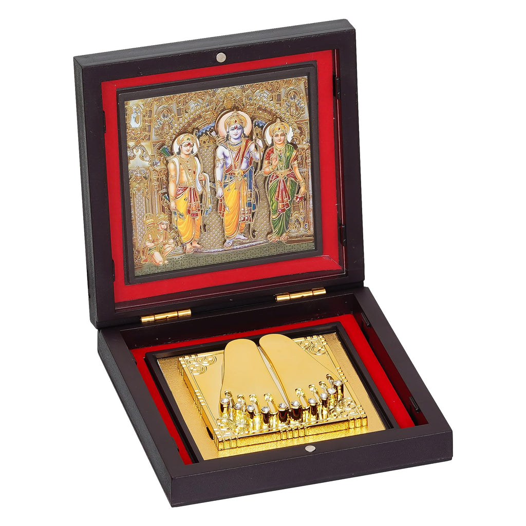 KUSHAL CREATIONS Charan Paduka Box | Religious Box | Pocket Temple (Ram Darbar)