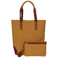 Mona B Canvas Tote Handbag for Women with Pouch perfect for Travel, College and office Use - Mustard