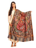 Pashmoda Women Daastaan Fine Wool Fabric Pashmina Kalamkari Embroidered Shawl (Size: 40x80in, 101x203cm) KAS15