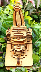 A & S VENTURES Pine Wood Ram Mandir Ayodhya Replica Ideal for Home Decor and Pooja