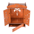 Crazyink Handmade Wooden Home Temple with Doors and Storage Box. - (RED)