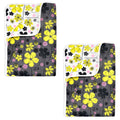 Divine Casa Polyester All-Weather 120 GSM Printed Lightweight Reversible Design Set of 2 Single Bed AC Dohar Blanket - Black and Yellow| TC - 120 Kafalo