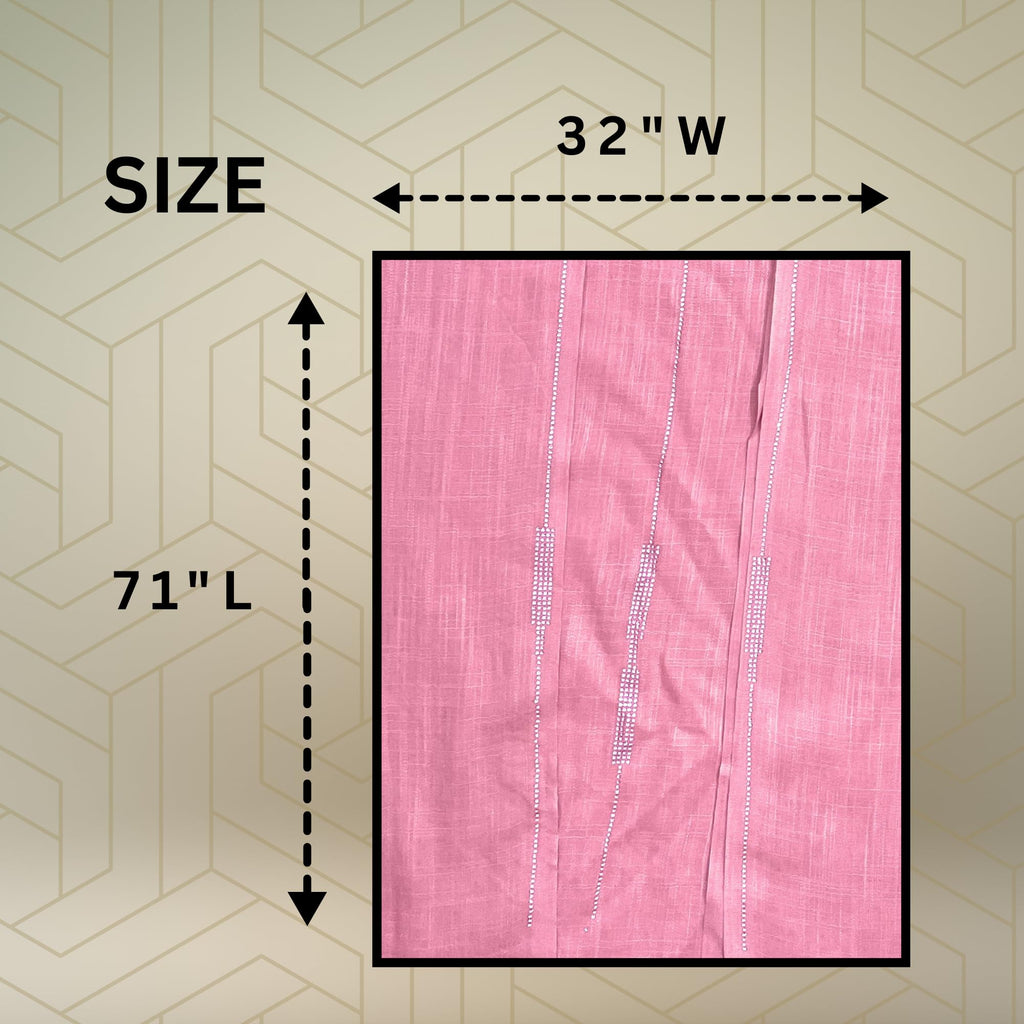 FAHABO Scarf Woman Voile Cotton Scarves with Rhinestone Embellishments | Hijab Scarf | Headscarf | Neck Scarf | Stoles | Wraps Size 71 L x 32 W (Cherry Pink)