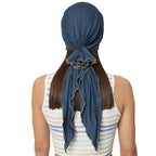 The Headscarves Women Bamboo Pre Tie Ultra Soft Slip on Scarf Headwear For Chemo Patient Free Size (HS107 Metallic)