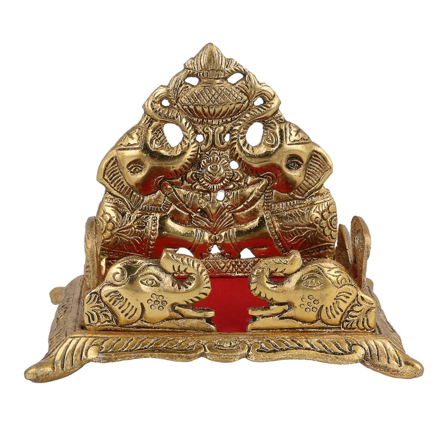 RCI Handicrafts Prince Home Decor & Gifts Handcrafted Krishna Ladoo Gopal/Laddu Bal Gopal White Metal Sihasan, Religious Puja Gifts and, Showpiece - (10 Cm X 8 Cm X 18 Cm)