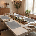 YELONA Placemats Set of 4, Heat-Resistant Woven Vinyl Table Mats, Non-Slip & Washable Dining Tablemats for Kitchen & Dinner Decor, Ash Grey (45cm x 30cm) Kafalo