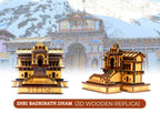 REVIVE LIFE STYLE 3D Pine Wood Shri Badrinath Dham Temple Model for Home/Office/Shop/Car and Bus Dashboard (Pack of 1)