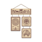 Artvibes Traditional Tribal Themed Warli Art Decorative Wall Art MDF Wooden Wall Hanger for Living Room | Printed Wall Decoration | Graphic Artwork | Wall Illustrations | Scenery | Gift (WH_6524N)
