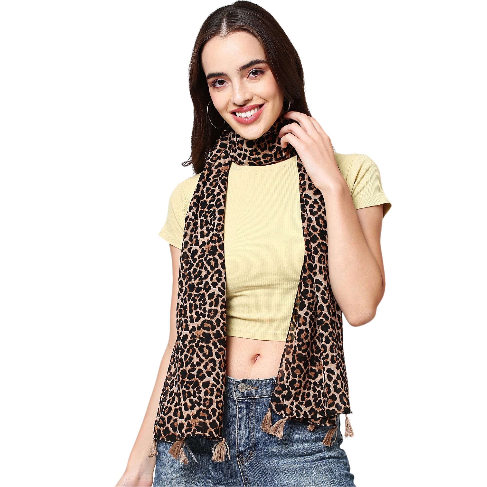 SAHIL SCARF Premium Multicolor Scarf Lightweight & Comfortable for All Seasons Combo of 5 (180x55cm)