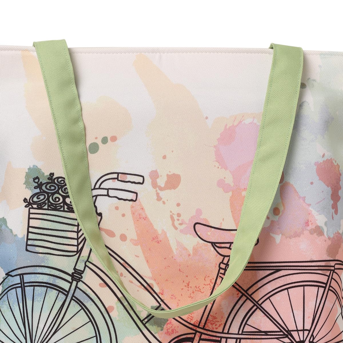 The Purple Tree Cycle Canvas Tote Bag for Women - 1 Pc, Women Tote, Printed Canvas Tote Bag, Printed Tote, Stylish Bags