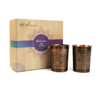 RUSTIC RELICS Pure Copper Handcrafted Glasses Set with Gift Box Set of 2 Antique Etching Design for Ayurveda Wellness | Elegant Ayurvedic Benefits | Perfect and Premium Gifting Hamper - 250ml