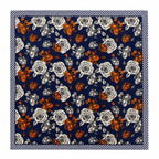 ESTA Satin silk-feel Head Scarf for Women Stylish Bandanas for Women Head Neck Stole Wrap floral Print Square Bandana Gift (27.5x27.5inch)