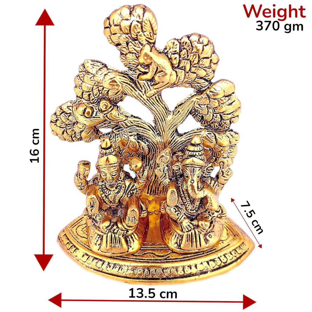 KridayKraft Laxmi Ganesh Metal Statue/Murti for Diwali Pooja Good Luck,laxmi Ganesh Idol for Home Decor,Religious Gift Showpiece Figurines,Ganesha Idol Staute...