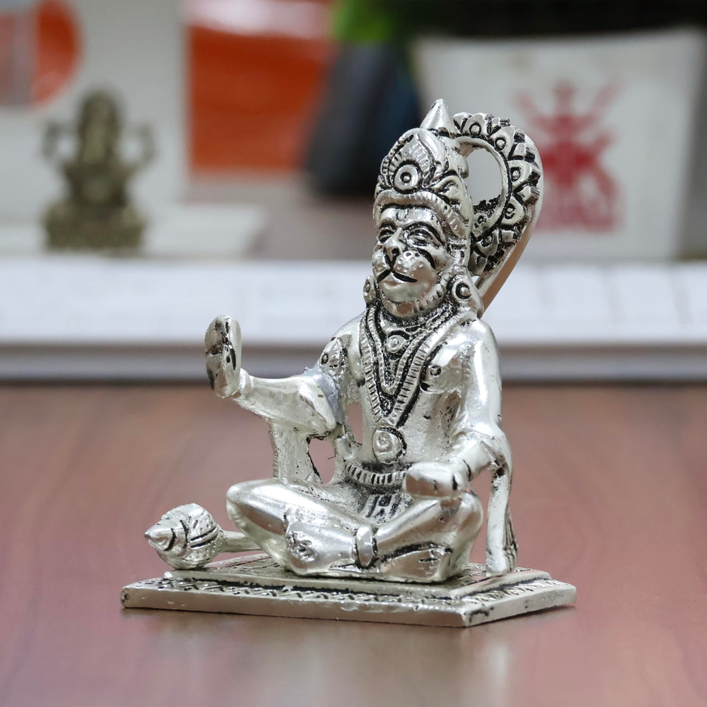 KridayKraft Hanuman ji Metal Statue,Bajrangbali Murti for Pooja & Decor Your Home,Office,Religious Idol Statue Gift Purpose,Table Showpiece Figurines,(Pack of 1 Hanuman Ji Murti) for Car Dashboard...
