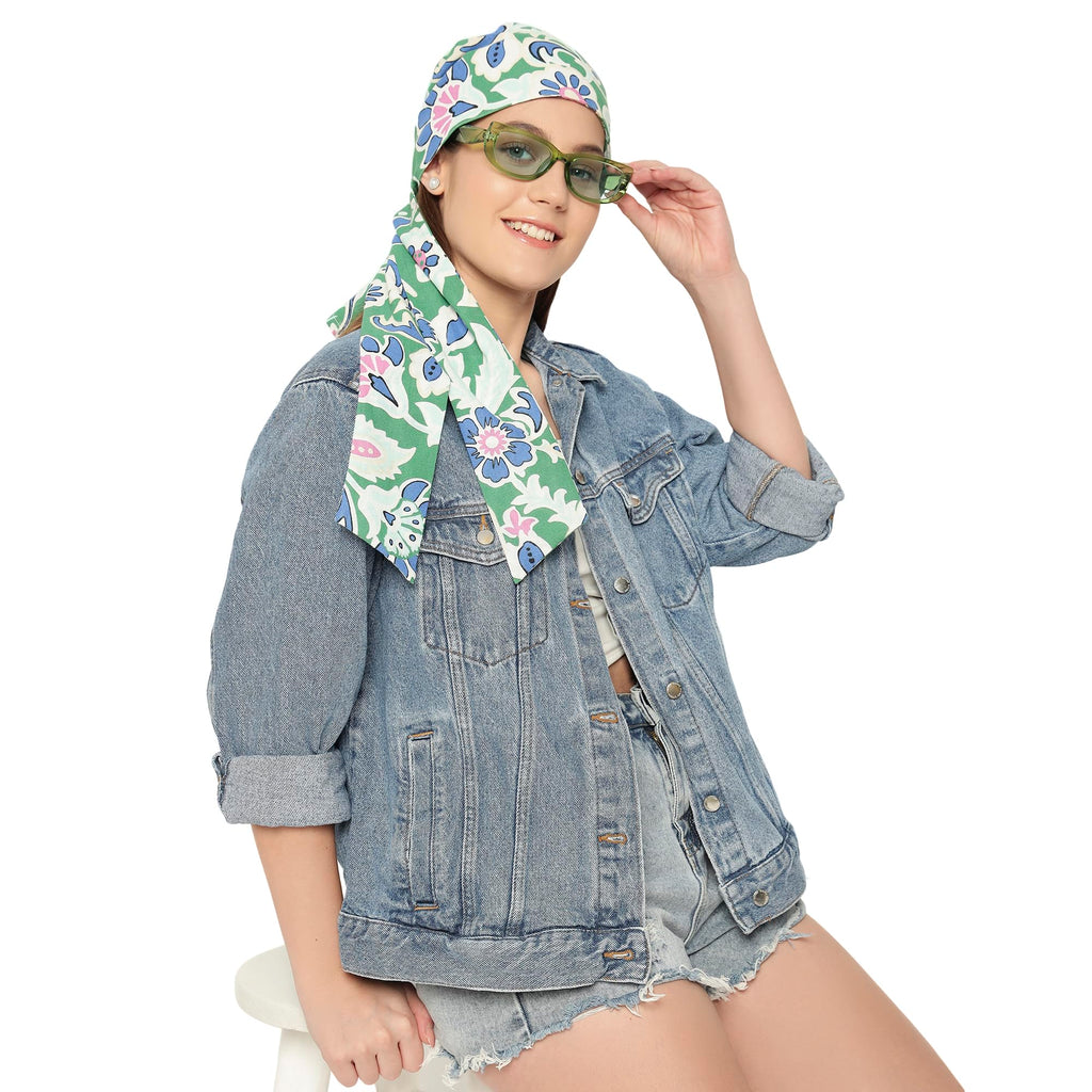 The Headscarves Premium Cotton Printed Headscarf for Women – Soft Chemo Headwear, Stylish Hijab Cap, Breathable Headwrap for Hair Loss, Modest Fashion Scarf & Cancer Turban