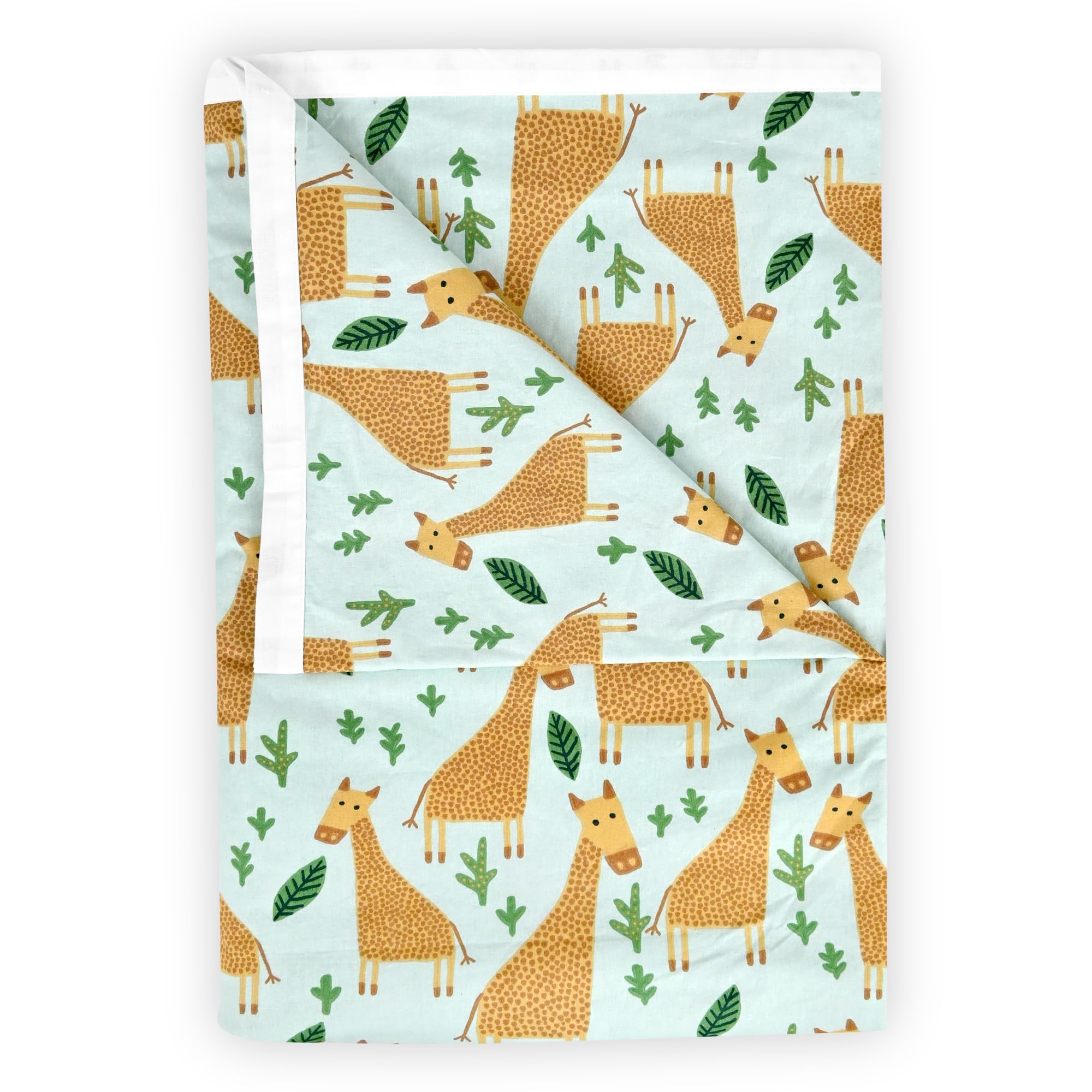 Divine Casa Pure Cotton Printed Single Dohar | 120 GSM | Soft & Lightweight Throw Blanket | Cozy & Breathable Bedding | All-Season Comfort | 210 x 140 CM, Water Blue Kafalo