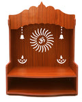 DIVOKAH® Beautiful MDF Wooden Temple/Home Temple/Pooja Mandir (8 MM Plywood Thickness) (D1 WDN OMBELL)