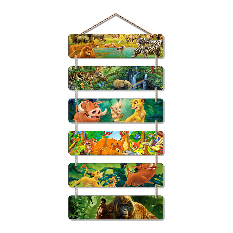 Artvibes Decorative Wall Hanging Wooden Art Decoration item for Living Room | Bedroom | Home Decor | Gifts | Quotes Decor Item | Wall Art For Hall | Mdf Wall Decoration, Set of 6 (WH_3295NR)