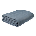 Mysasleep Weighted Blanket - Cooling Breathable Microfiber with Premium Glass Beads (Grey 90 x 90 30 LB)