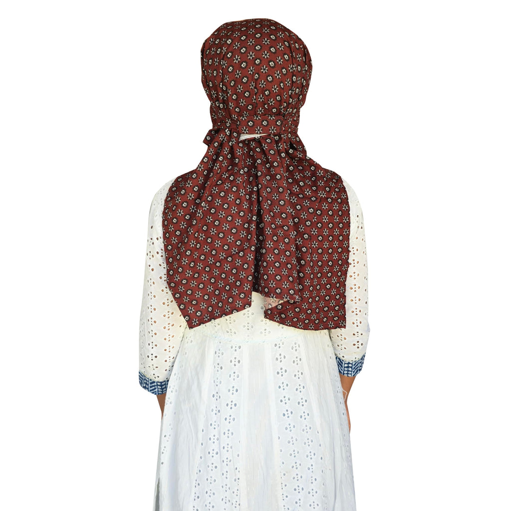 Switchon Rayon Innovative scarf for Women with closer Hook and Loop Tape size adjustable (Dried mustard and black)