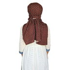 Switchon Rayon Innovative scarf for Women with closer Hook and Loop Tape size adjustable (Dried mustard and black)