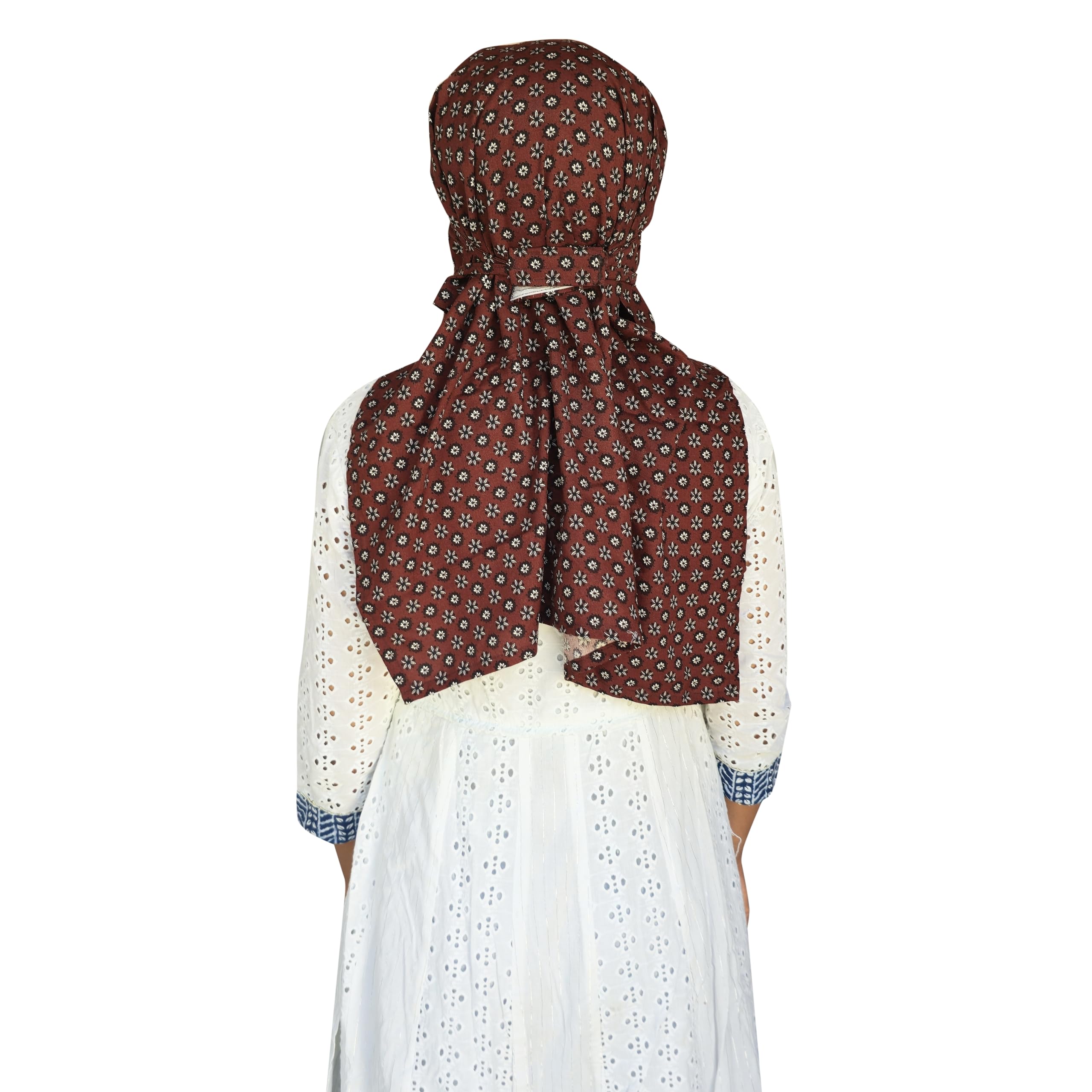 Switchon Rayon Innovative scarf for Women with closer Hook and Loop Tape size adjustable (Dried mustard and black)