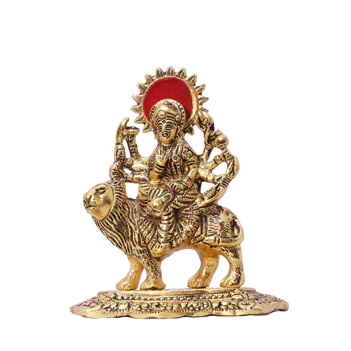 KridayKraft Durga Maa Murti,Shero vali ma Metal Statue for Navratri Pooja,Temple Pooja,Decor Your Home & Office,Religious Idol Gift Article,Showpiece Figurines...