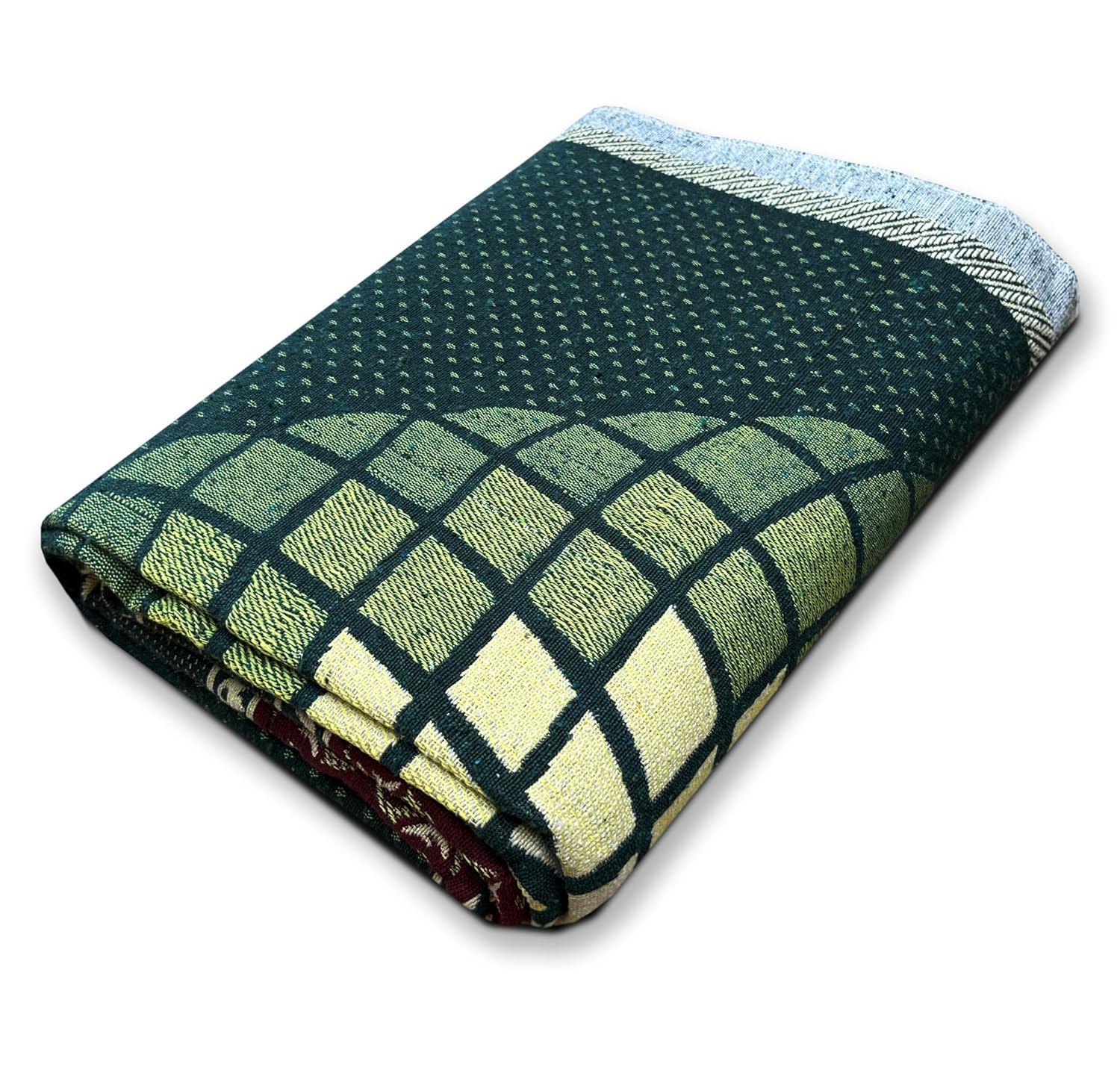 RVS DECOR Solapur Chaddar Single Bedsheet | Premium Floral 300 TC Cotton Chaddar | Soft, Durable,Elegant & Long-Lasting Comfort. Size (90 x 60) (Green) Kafalo