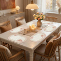 YELONA Leather Dining Table Placemats Set of 6 – Waterproof, Heat Resistant, Anti-Slip, Easy to Clean Table Mats for Dining Table, Kitchen & Home Décor (Peach Fuzz, 40 x 30 cm) Kafalo