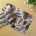 HOKIPO Cotton Jacquard Dining Table Mat, Set Of 4 Placemats (12X18 In) (In-530-D4*4), White Kafalo
