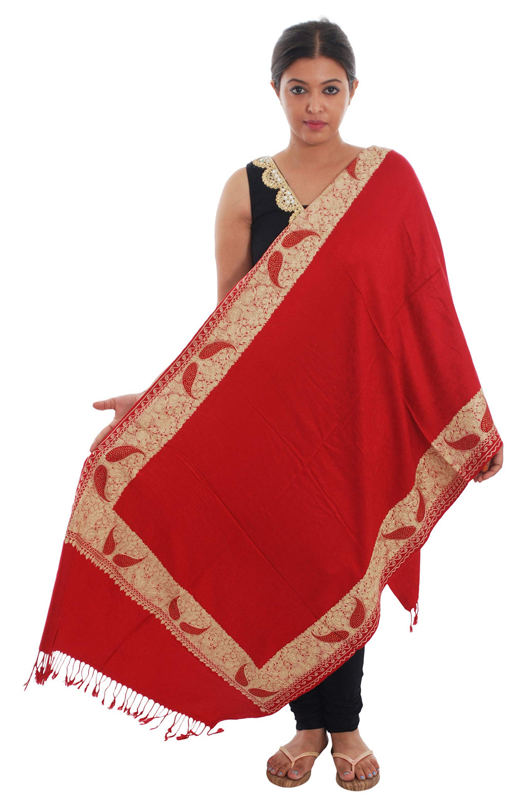 Japroz Women's Stole (red)