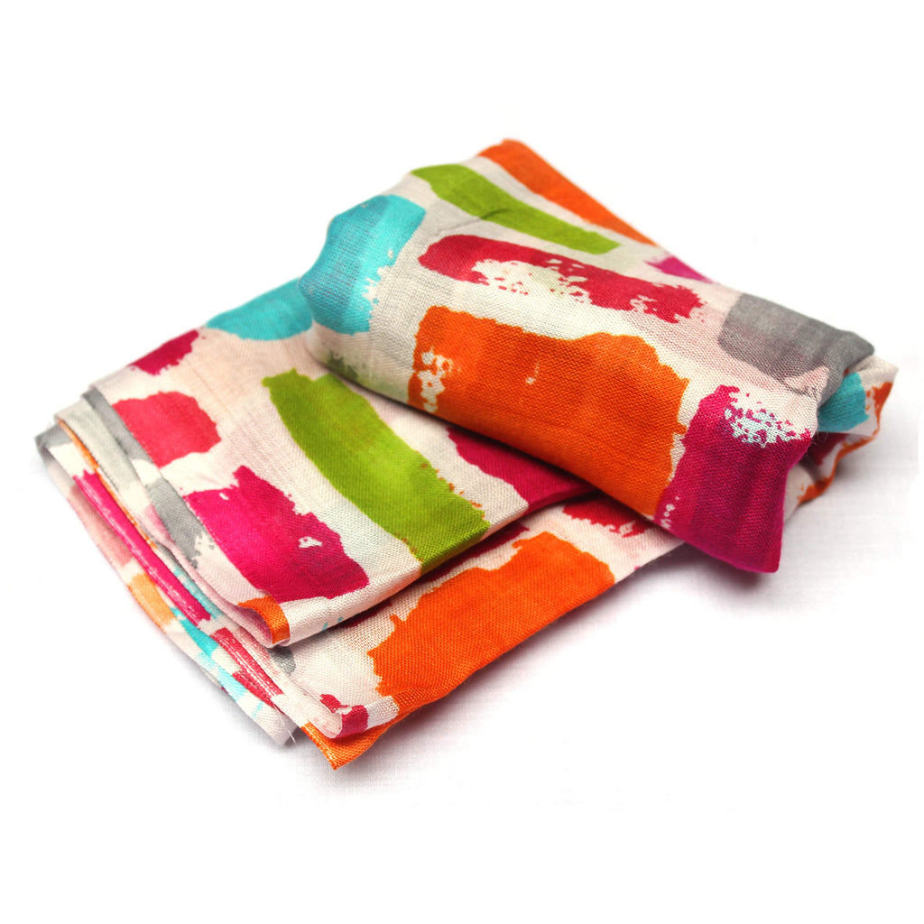 bratkrok WOMEN'S TRENDY FLORAL PRINTED RAYON SCARVES/STOLES MULTICOLOUR (PACK OF 3)