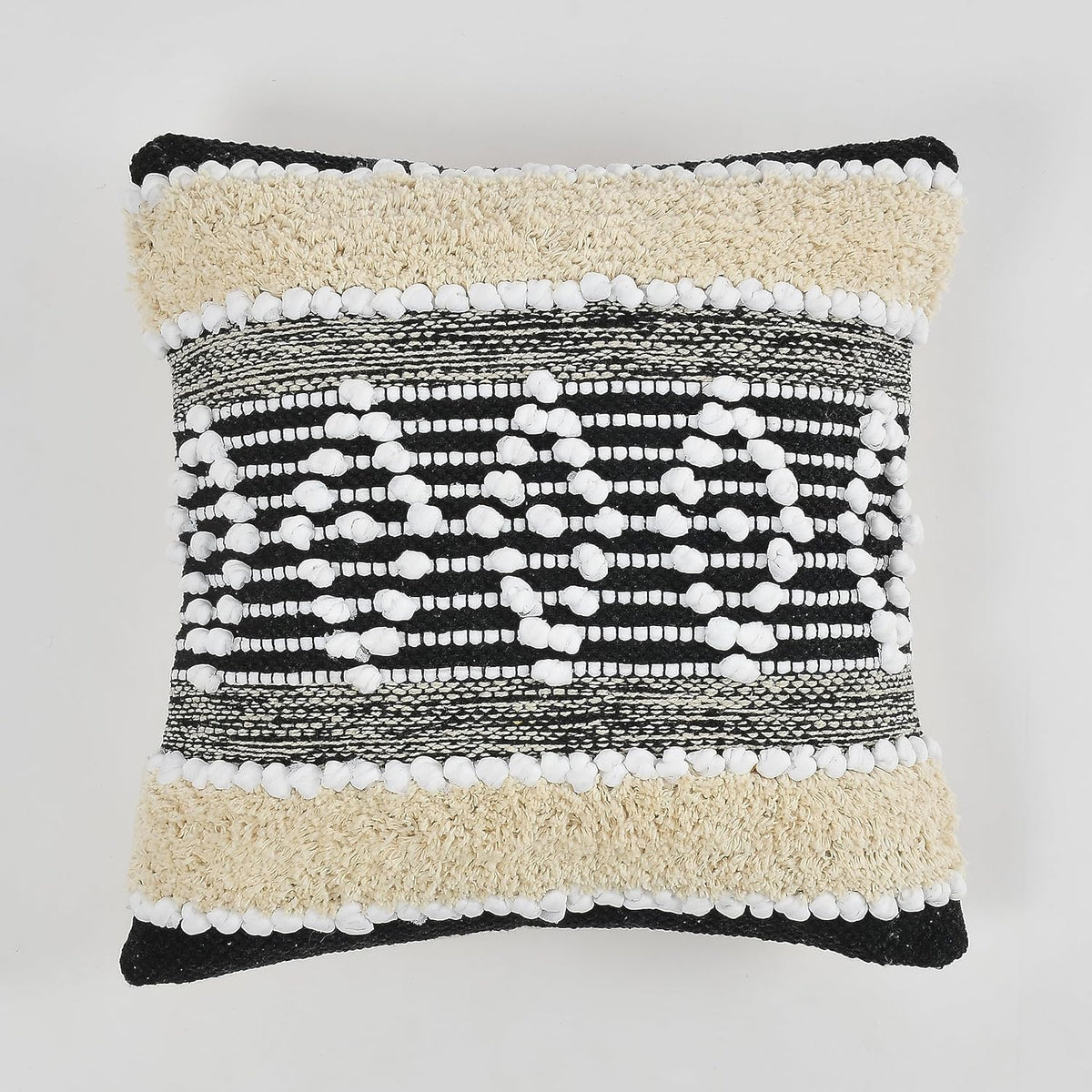 Furnistitchs Premium Decorative Throw Cushion Pillow Cover Boho Home Decor - Living Room Bedroom Couch Sofa Cushion Covers 16 inch x 16 inch (1, Black Kites)