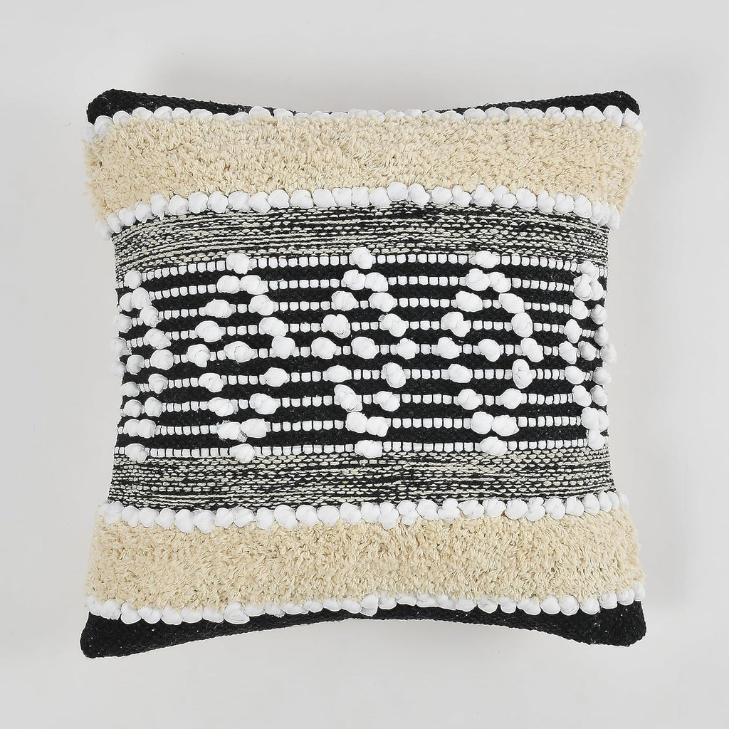Furnistitchs Premium Decorative Throw Cushion Pillow Cover Boho Home Decor - Living Room Bedroom Couch Sofa Cushion Covers 16 inch x 16 inch (2, Black Kites)