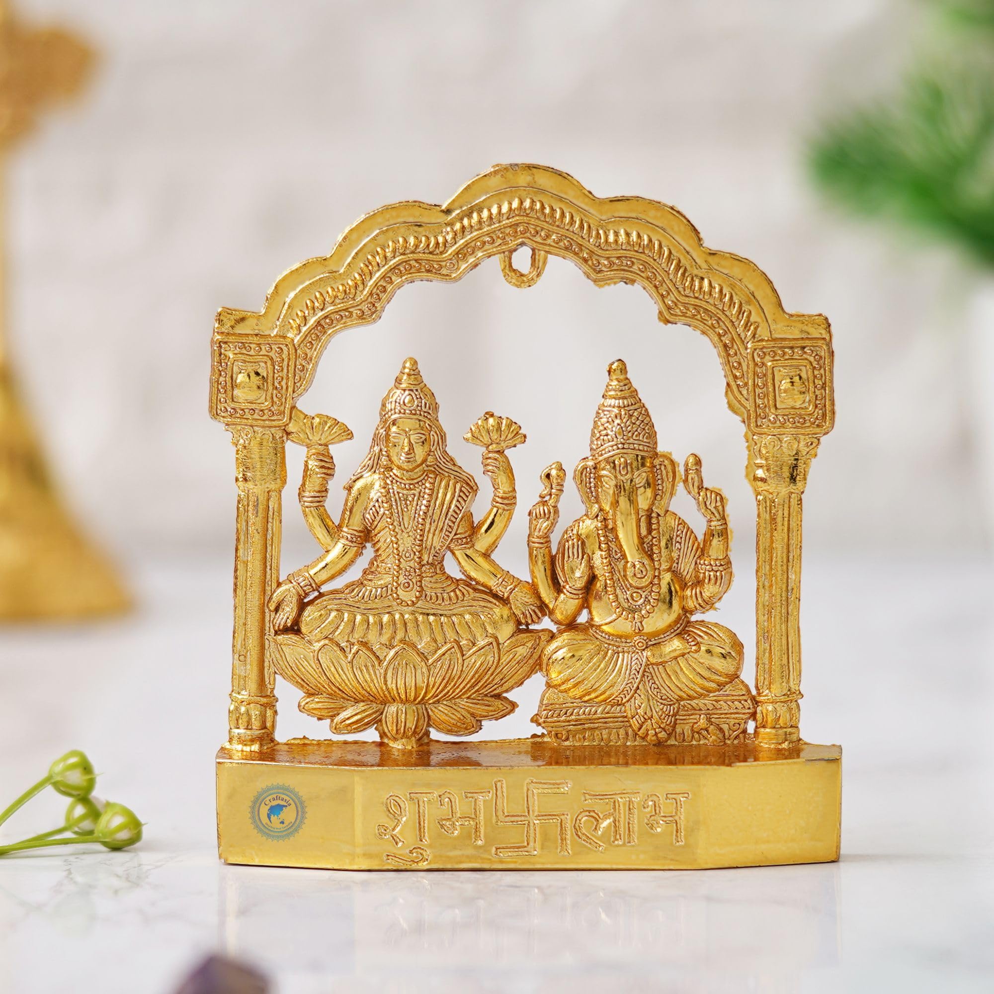 Craftasia Laxmi Ganesh Temple Statue showpiece for Diwali puja & Gifting