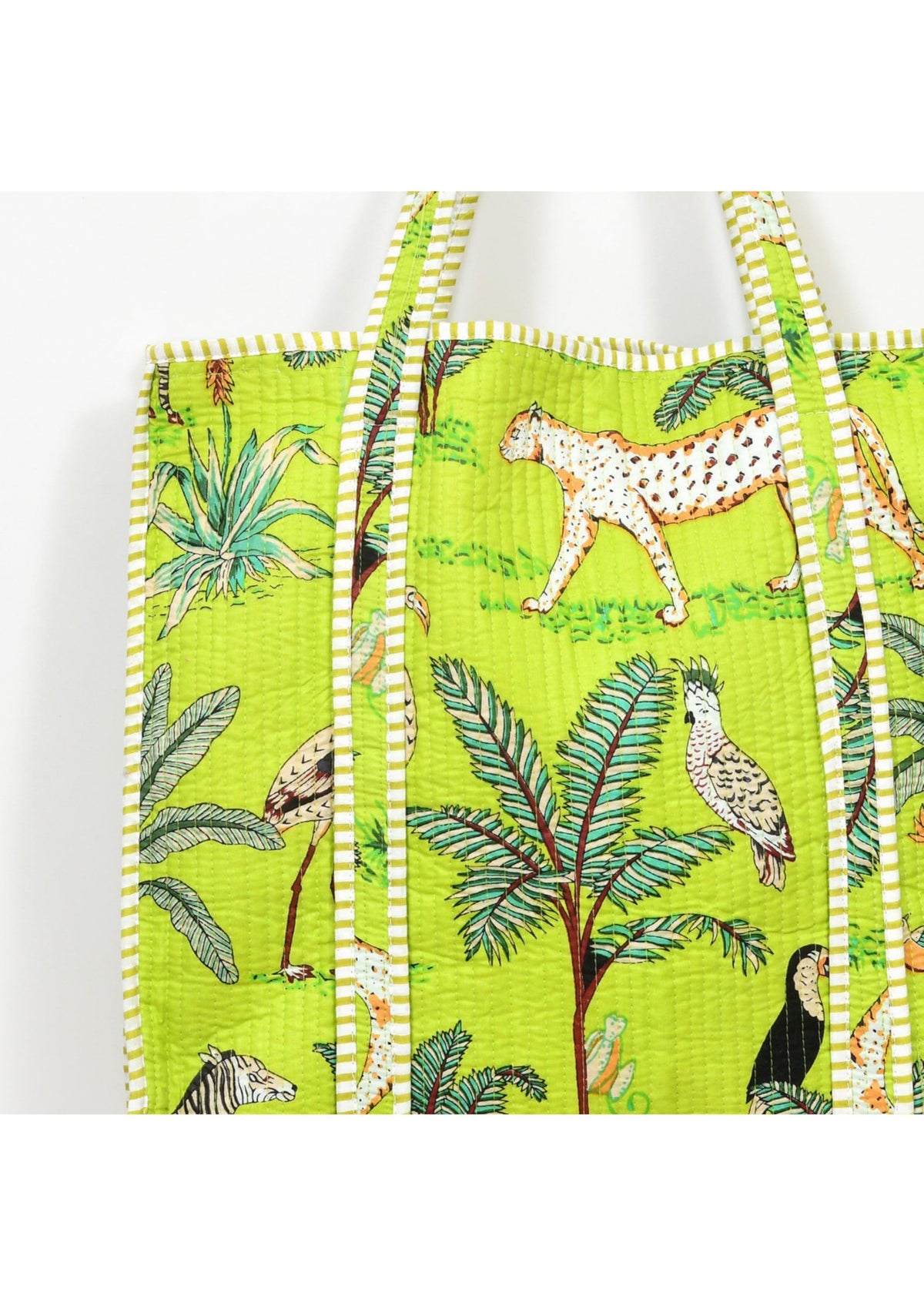 Yda fashion Quilted Cotton Tote Bag – Reusable Large Shopping Bag for Women & Men, Lightweight Eco-Friendly Grocery Tote with Printed Design, Shoulder Bag for Travel, Beach & Daily Use