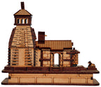 A&S Ventures Beautiful Wooden Miniature Off-White Shri Kedarnath Temple | Handcrafted Wooden Temple of Lord Shiva for Car Dashboard, Temple, Home Decor, Gifting