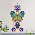 Artvibes Mandala Butterfly Evil Eye Wall Hanging for Home Entrance | Lucky Charm MDF Wall Decor | Decorative Art for Living Room | Bedroom | Office & Main Door | Gift Item (WH_8586N)